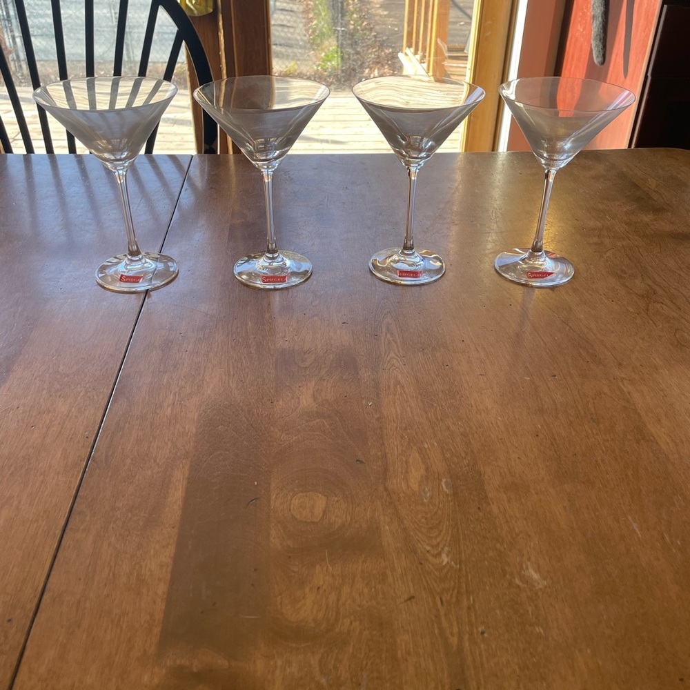 Set of 4 Spiegelau Martini glasses- new in box